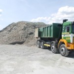 Raw glass material being loaded